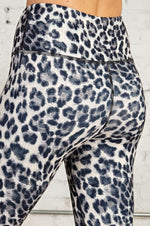 Snow Leopard Print Full Length Yoga Pants.