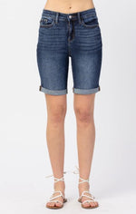 Judy Blue Hi-Rise Cuffed Bermuda Shorts
