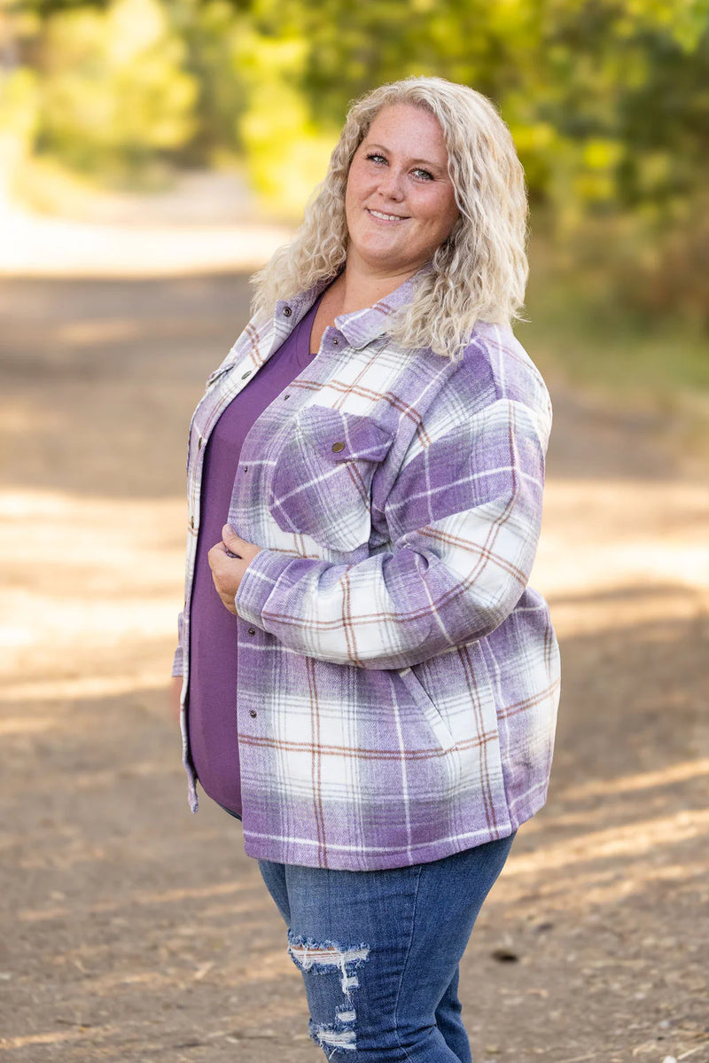 Purple Norah Plaid Shacket