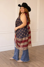 Vintage American Flag Vest