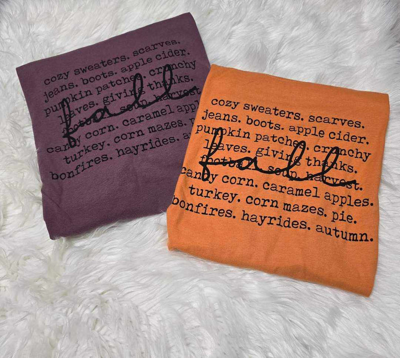 Fall Words Tee