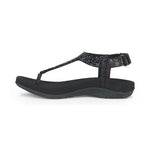 Aetrex Jade Sparkle Thong Sandal, Black