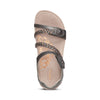 Aetrex Jillian Braided Quarter Strap Sandals, Gunmetal