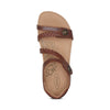 Aetrex Jillian Braided Quarter Strap Sandals, Walnut
