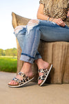 Corkys Gold Cheetah Beach Babe Sandals