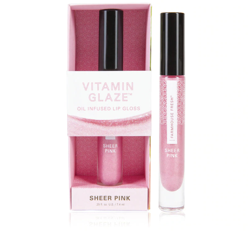 Farmhouse Fresh Vitamin Glaze® Oil Infused Lip Gloss – Sheer Pink