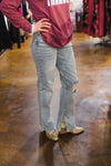 Judy Blue Dessarie Inseam Slit Straight Fit Jeans