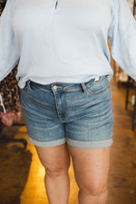 Judy Blue Mid-Rise Cuffed Hem Shorts