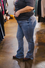Judy Blue Tummy Control Raw Hem Slim Bootcut Jeans