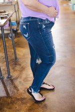 Judy Blue Midrise Raw Hem Skinny Jeans