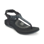 Aetrex Jade Sparkle Thong Sandal, Black