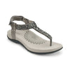 Aetrex Jade Sparkle Thong Sandal, Gunmetal