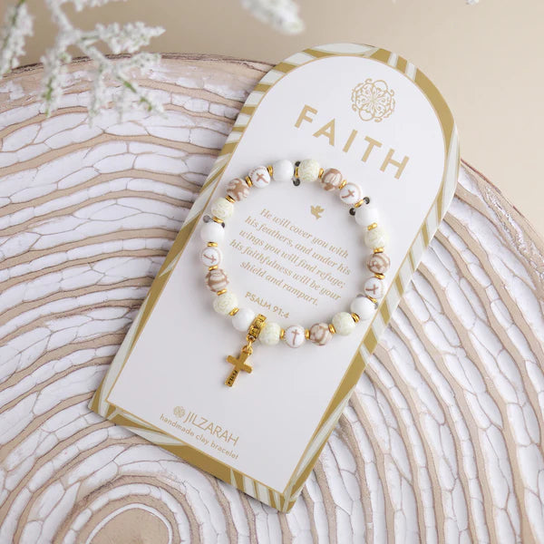 Jilzarah Ivory Palm Faith Bracelet Bracelet