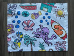 Ocean Time Coloring Placemats 4 Pack