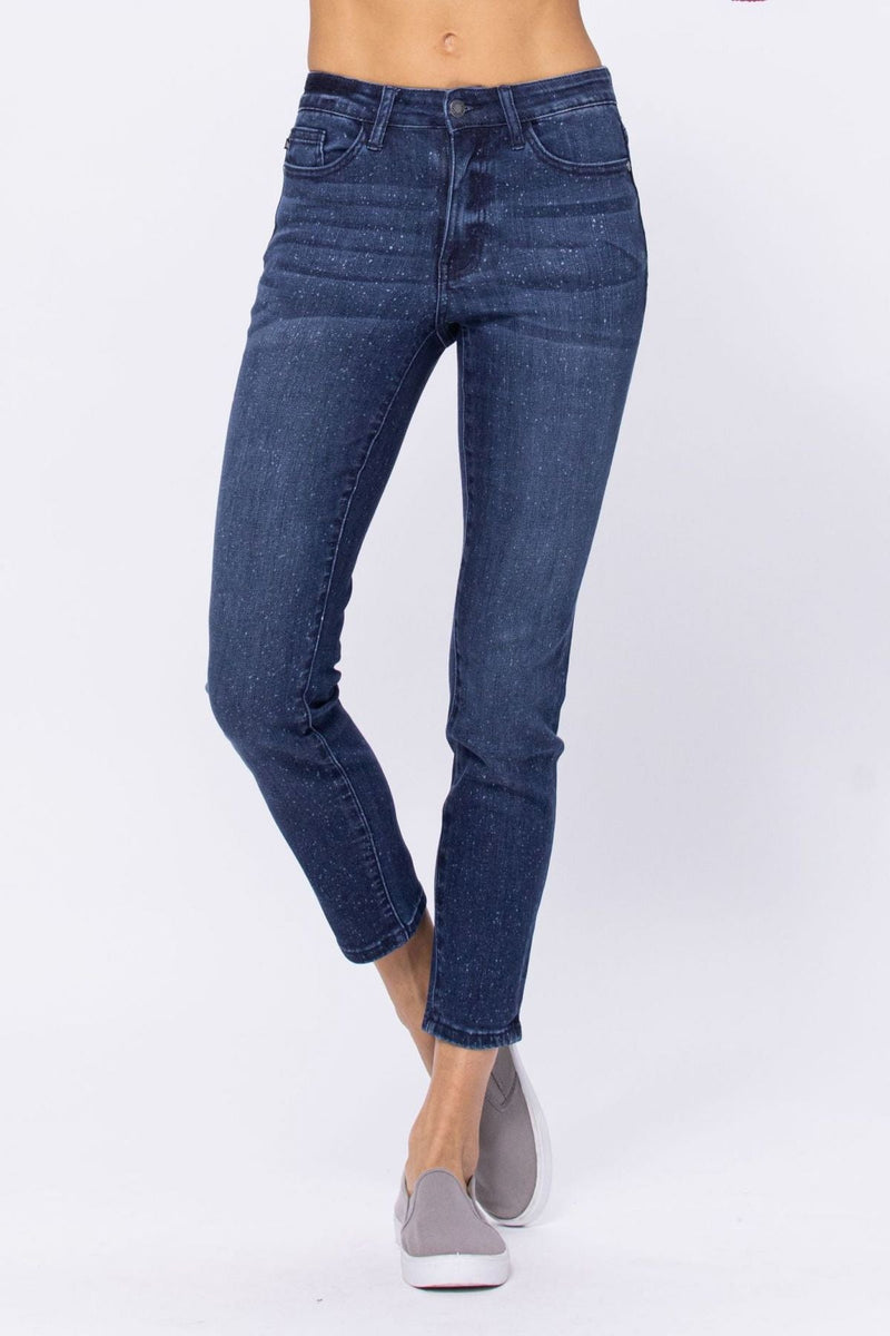 Judy Blue Mid-Rise Relaxed Fit Mineral Wash Jeans